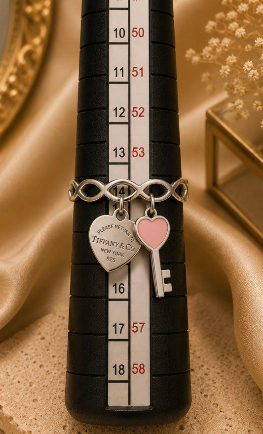Stainless steel heart ring