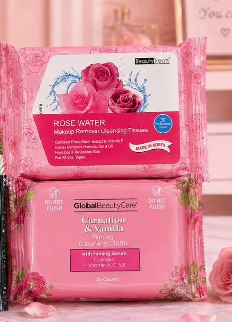 Global Beauty Care Carnation & Vanilla Firming Cleansing Cloths – 25 Count