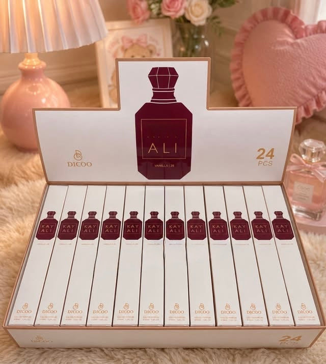 White & Maroon Kay Travel Perfume