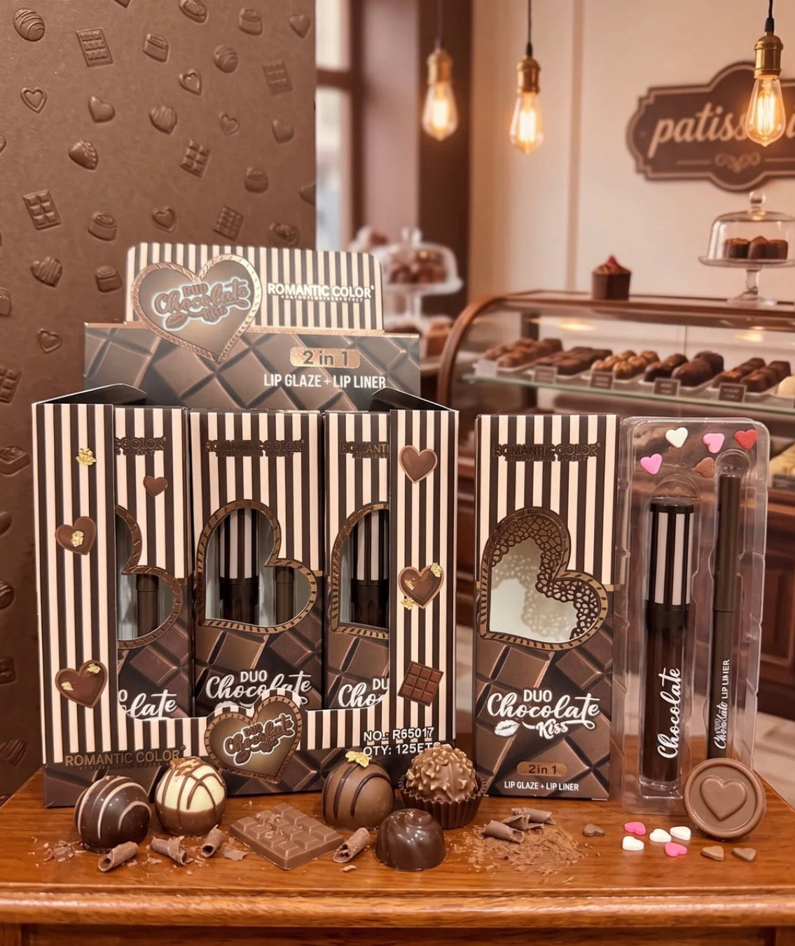 Romantic Color Duo Chocolate Kiss Lip Glaze & Lip Liner