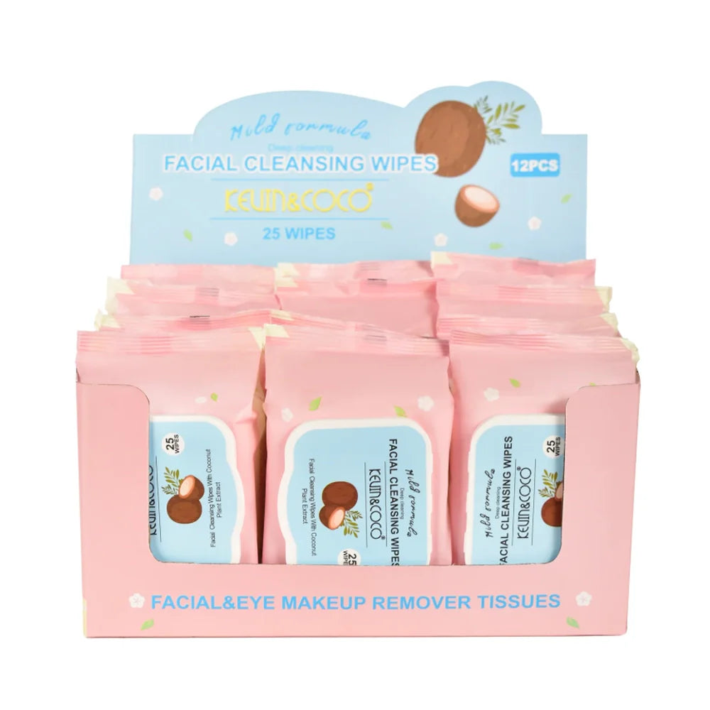 Kevin & Coco Coconut Facial Cleansing Wipes – 25 Wipes