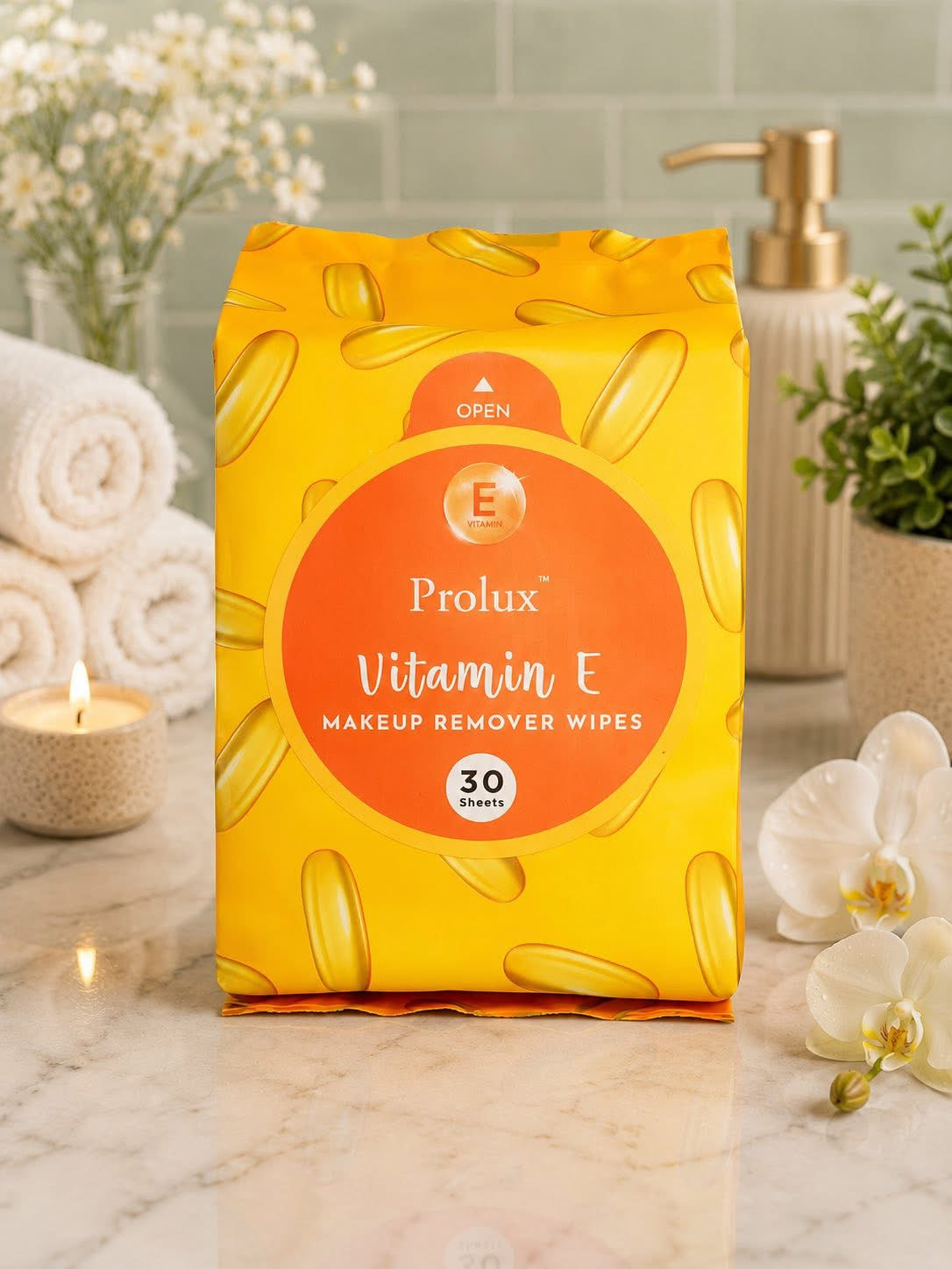 Prolux Vitamin E Makeup Remover Wipes – 30 Sheets