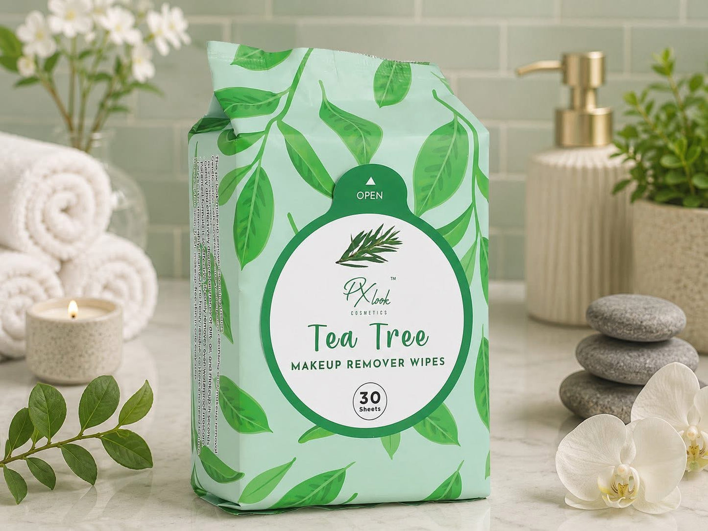 PX Look Tea Tree Makeup Remover Wipes – 30 Sheets