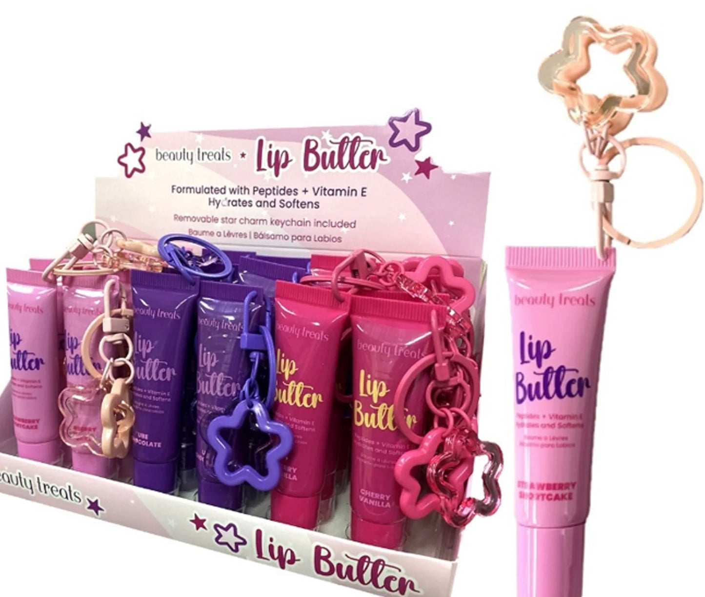 Lip Butter with Removable Star Charm Keychain