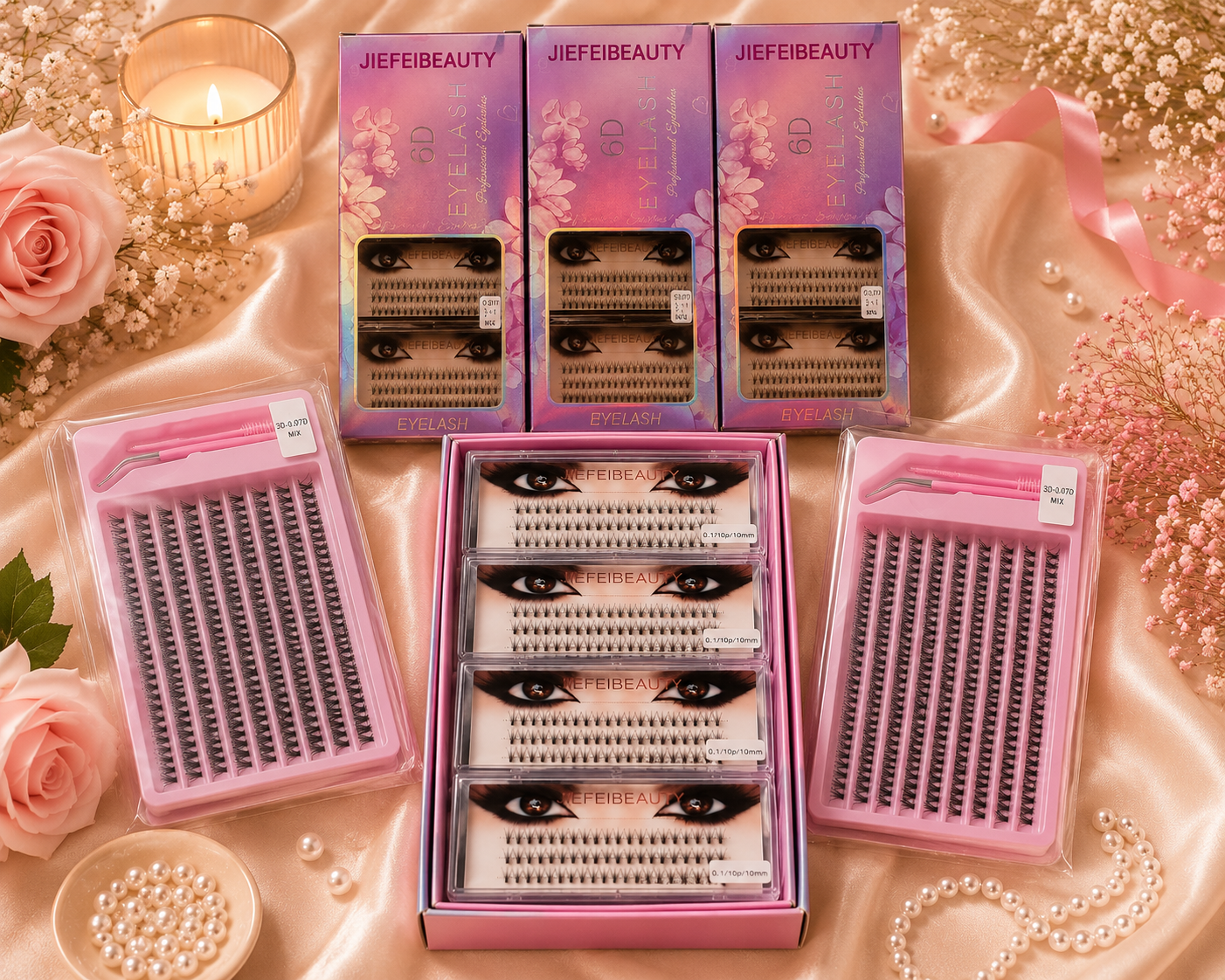 Eyelash clusters set