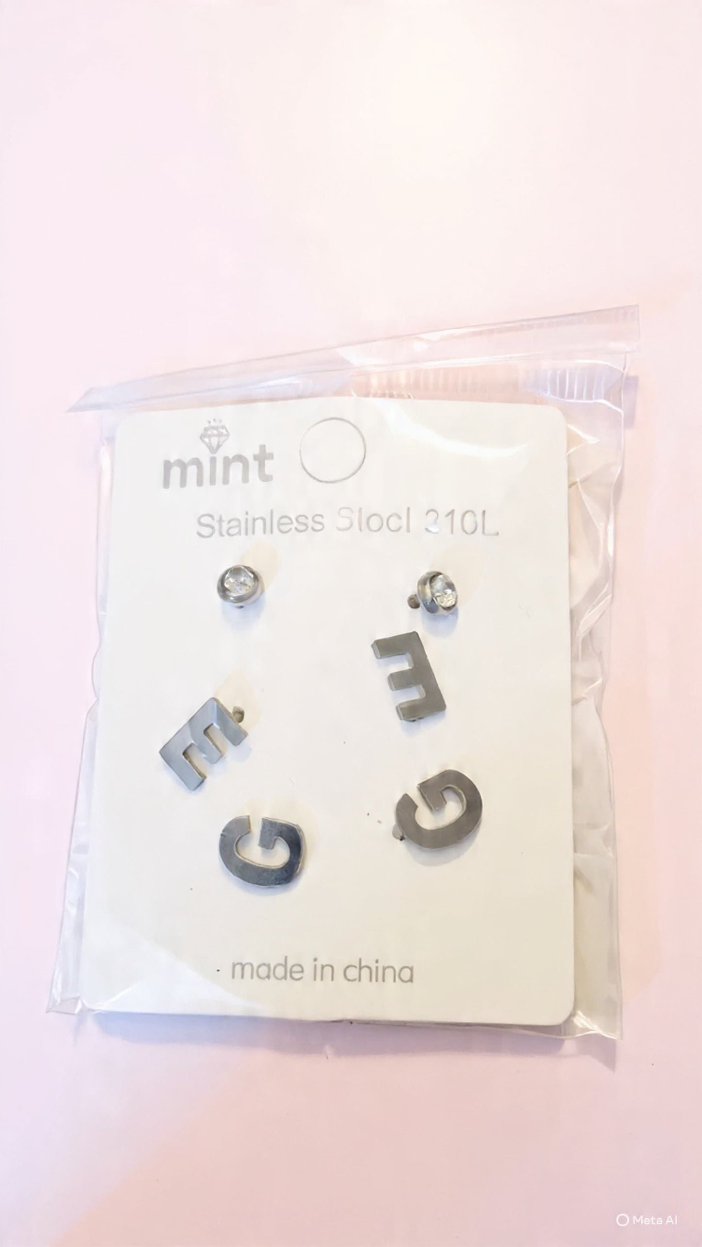Letters Stainless Steel Earrings