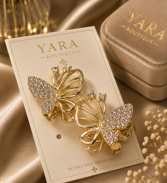 Butterfly Laminated Gold Earrings