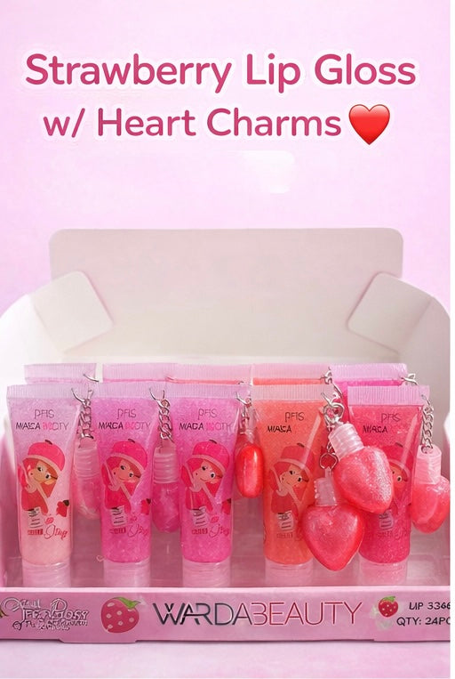 Fruit and flavored Lip gloss with charm