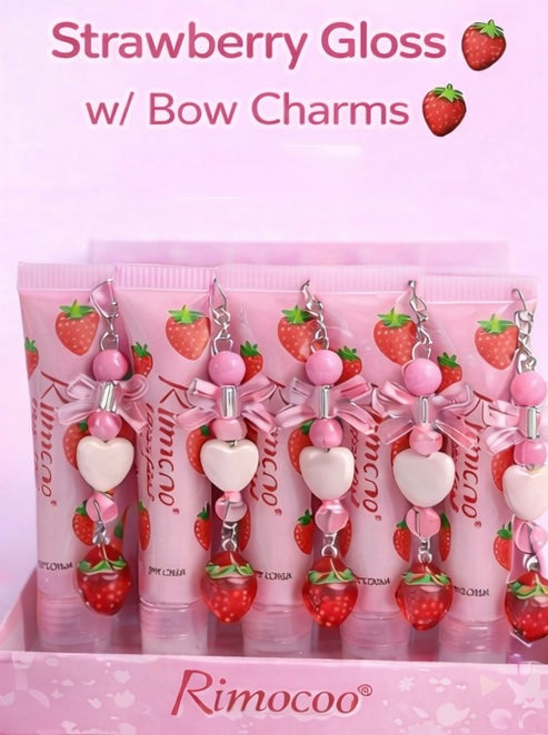 Fruit and flavored Lip gloss with charm