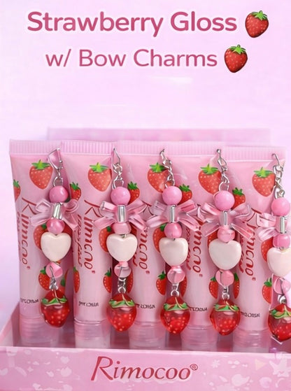 Fruit and flavored Lip gloss with charm