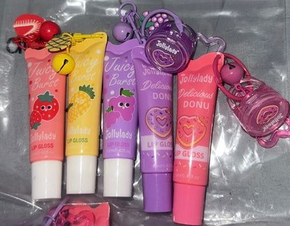Fruit and flavored Lip gloss with charm