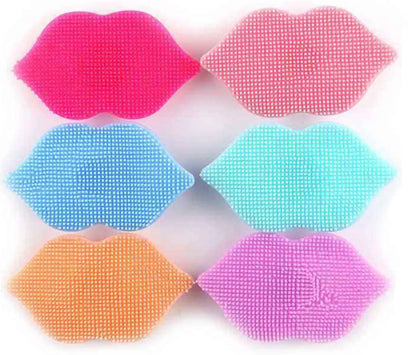 Lip-Shaped Silicone Exfoliating Brush