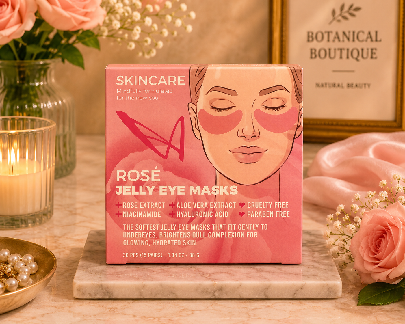 Hydrating Jelly Eye Patches | Cooling Under Eye Masks for Refreshed Skin