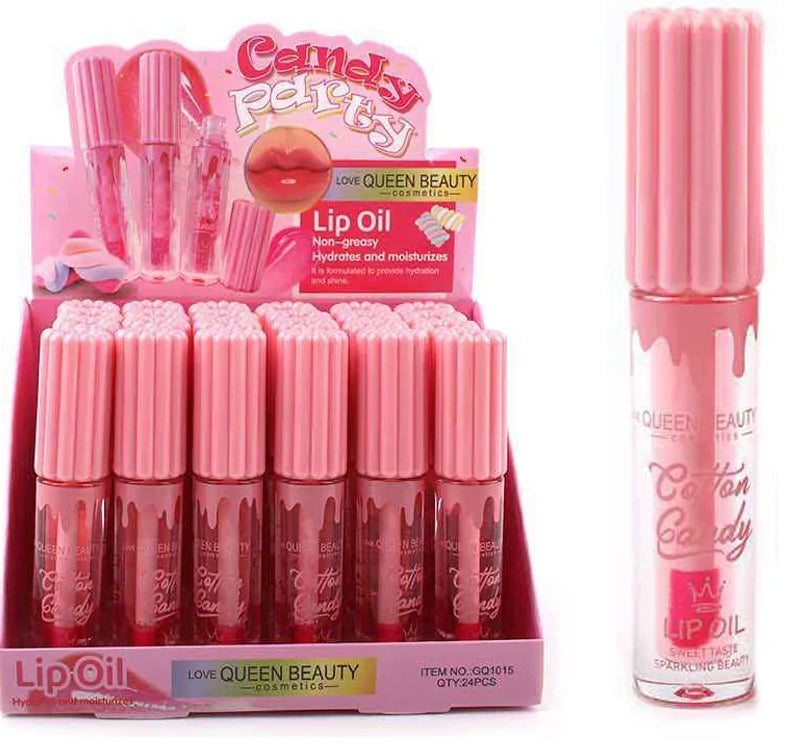 Queen Beauty Cotton Candy Scented Lip Oil - Hydrating & Non-Greasy