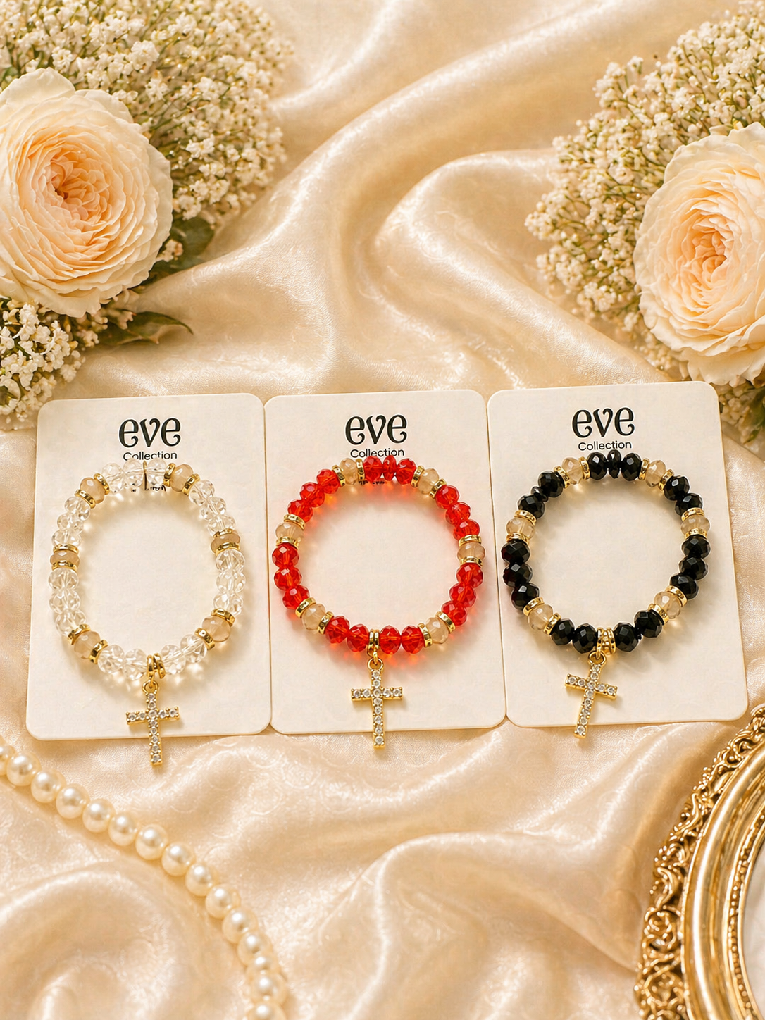 Jeweled Cross Bracelet