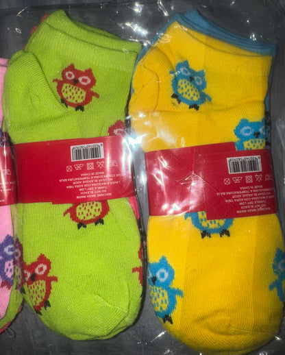 Cute Owl Print Low-Cut Ankle Socks – Assorted Colors