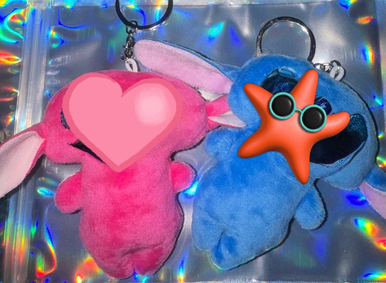 Pink & Blue Figure Keychains