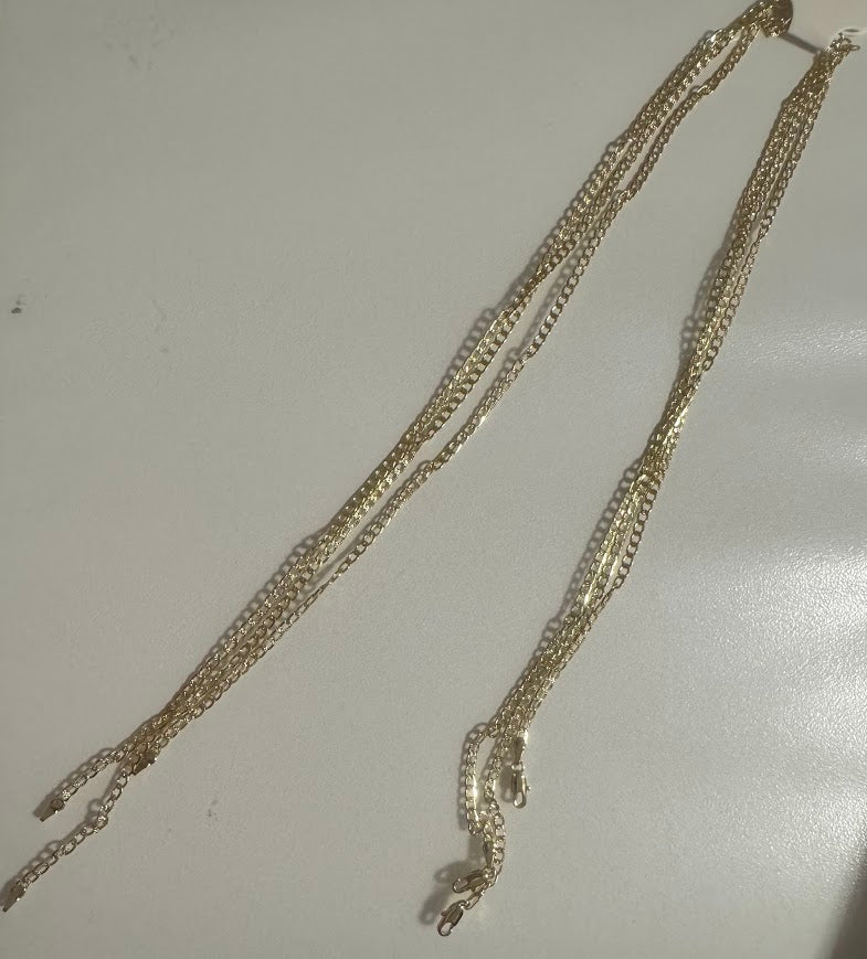 Gold-Tone Layered Chain Necklace