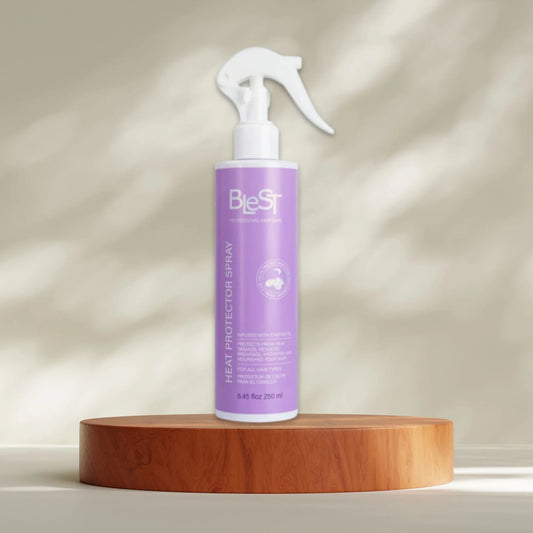 Blest Professional Hair Care - Heat Protector Spray Infused With Castor Oil