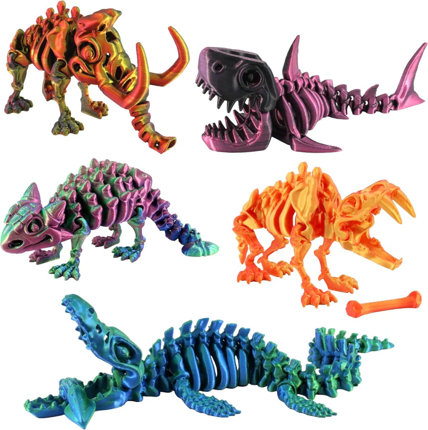 Articulated Animal Skeleton Fidget Toy – Assorted Designs